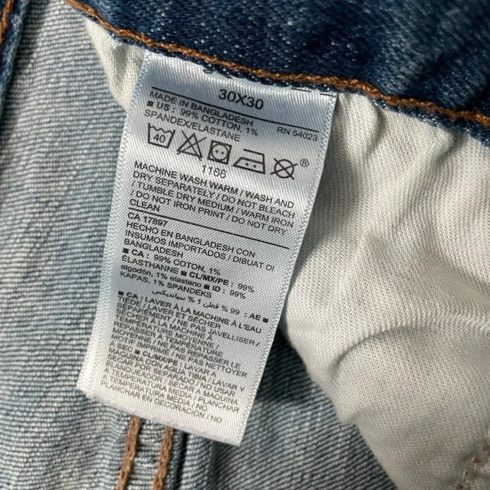 Old Navy Slim Built in Flex Light Wash Jeans Men's Size 30 x 30 Stretch Denim - Picture 5 of 8